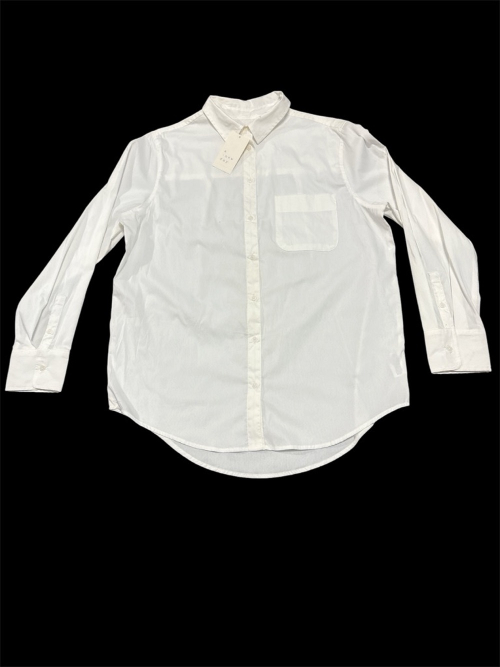 a new day White Long-Sleeve Button-Up Shirt